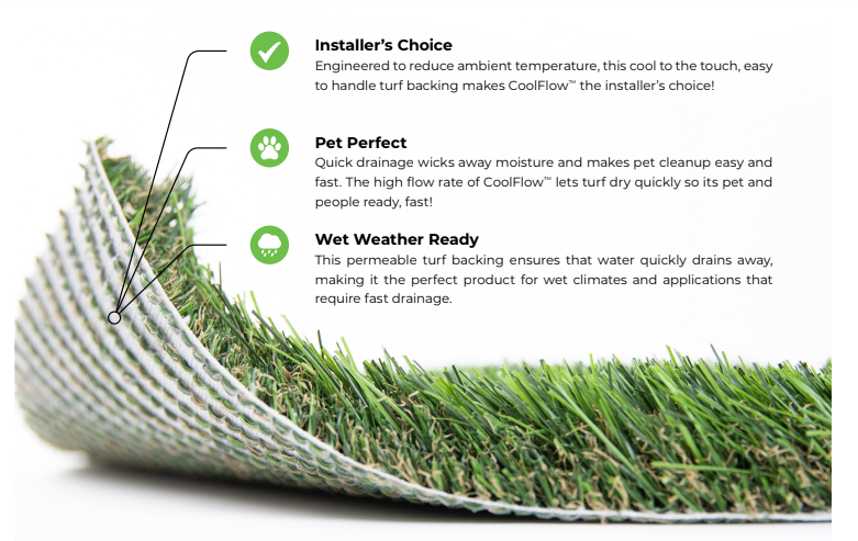 new cool flow synthetic turf products